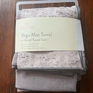 Balance Collection Gray Yoga and Hand Towel Set